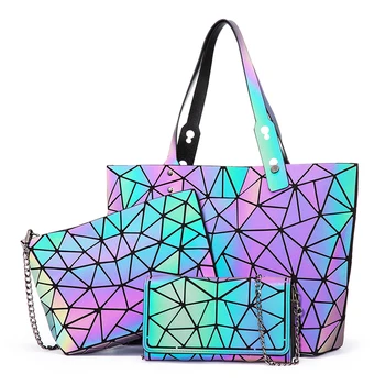 Lovevook moterų rankinės maišelį nustatyti crossbody krepšiai moterų 2020 m. Geometriniai šviesos pečių maišą moterų rankinės ir piniginės Tote bag