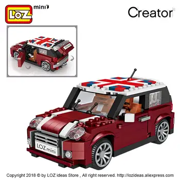 LOZ Mini Blokai Automobilio Modelio Blokai įrangos pardavimas, biuro įrangos Kūrėjas Lenktynių Automobilių Surinkimo Žaislai Vaikams Švietimo Dovanos 
