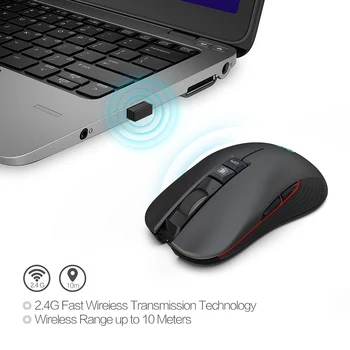 LTP T30 8 Mygtukai Spalvinga Šviesos bevielė Pelė Optinė 3600DPI USB Žaidimų Pelės Pelėms Nešiojamas kompiuteris Notebook