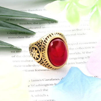LUXUKISSKIDS Senovinių Papuošalų Mados Red Crystal Žiedai, Moterų, Vyrų Vestuvių Žiedas