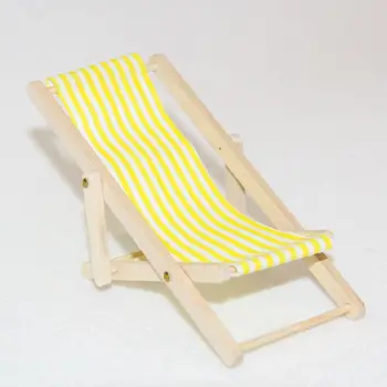 Lėlių Miniatiūrinių Kėdžių Mini Paplūdimio Kėdė Sodo Puošmena Baldai Lankstymo Juostele Denio Kėdės 