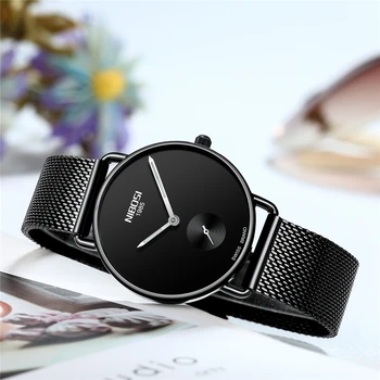 Mados 2020 NIBOSI Moterų Laikrodžiai Prabangos Ponios Žiūrėti Minimalistinio Vandeniui Slim StrapWatches Moterų Reloj Mujer