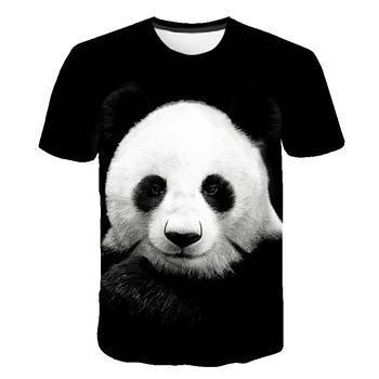 Mados Gyvūnų Tees 2020 Naujas Stilingas Vasaros Vyrai/Moterys T-shirt 3d Spausdinimo Sukurta Mielas Giant Panda Marškinėliai Vaikams Katė T-shirt