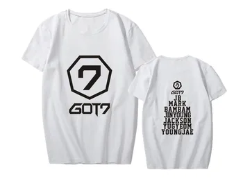 Mados K-pop GOT7 Koncertą Remia T-shirt Kpop GOT7 Jackson Ženklas Trumpas Rankovės Tshirts Vasaros vatos Pagaliukai Gerbėjai Kolekcija