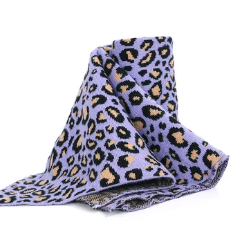 Mados Leopard Megzti Skrybėlę Moterų Pliušinis Šiltas Šiltas Apykaklę, Skrybėlę Kostiumas Lauke Šalta Įrodymas, Vilnos Skrybėlę