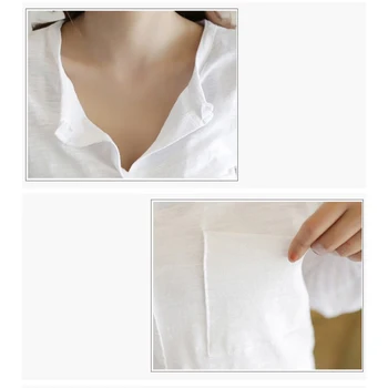 Mados moteris palaidinės 2021 baltos Medvilnės palaidinė moterims Topai ilgomis Rankovėmis moterų palaidinė marškinėliai Atsitiktinis viršų Moteriška moteris marškinėliai 1696 50