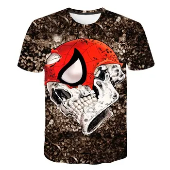 Mados Roko vyriški T-Shirt 2020 Metų Vasaros Vėliau kaip Gothic Punk Marškinėlius 3D Printe Kaukolė O-Kaklo Geriausiai parduodamų Trumpas Rankovės Kvėpuojantis viršų