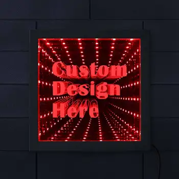 Mados Užsakymą Infinity Veidrodis Idėja Užsakymą Užsisakyti Savo dizainą Jūsų logotipas Jūsų Asmens Apšviesta Veidrodis Asmeninį Sienos Meno Rėmelį