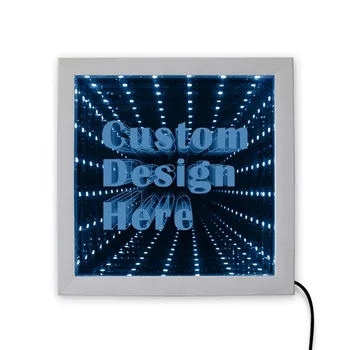 Mados Užsakymą Infinity Veidrodis Idėja Užsakymą Užsisakyti Savo dizainą Jūsų logotipas Jūsų Asmens Apšviesta Veidrodis Asmeninį Sienos Meno Rėmelį