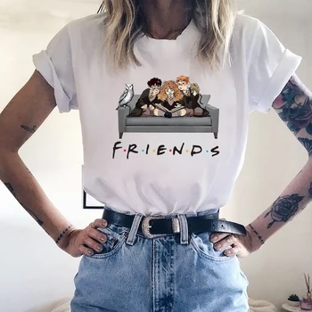 Mados Vyrai, Moterys, Draugai, Marškinėliai Paaugliams Pora Art Dizaino Draugais T-Shirt Juokingas Cool Spausdinti Atsitiktinis Berniukams, Mergaitėms Trumpomis Rankovėmis Viršūnes