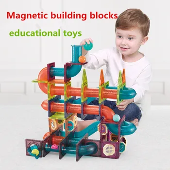 Magnetiniai Blokai Nustatyti Statybos Žaislas Magnetai, Magnetiniai Blokai Vaikų Švietimo Žaislai, 72 vnt 101 vnt 172 vnt