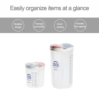 Maisto Produktų Laikymo Dėžutės Plastikinės Aišku, Konteinerių Komplektas Su Supilkite Dangteliai Virtuvės Maisto Konservavimo Saugojimo Butelių Grūdų Saugojimo Butelių