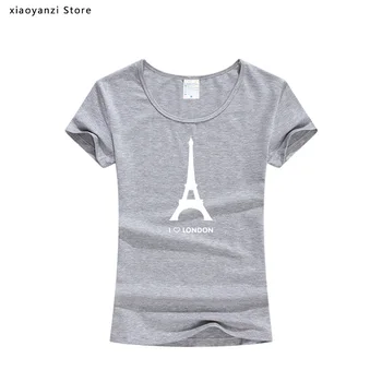 Man Patinka Londonas moterų marškinėliai Eifelio Bokštas Juokinga Dizaino Mados Marškinėlius Homme Medvilnės Minkštas Hipster Camiseta