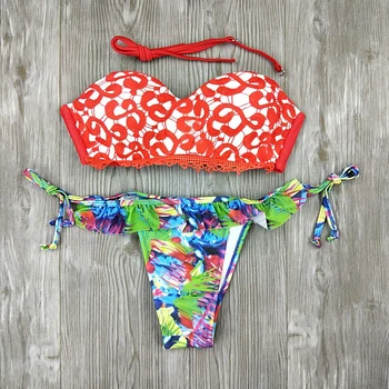 M&M Push Up Bikinis Nustatyti seksualus maudymosi kostiumėlis Moterims 2019 Naujas Vasaros maudymosi Kostiumėliai, Sporto Backless maudymosi kostiumėlį, Maudymosi Kostiumai Karšto Pardavimo