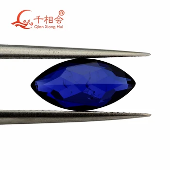 Markizė formos sapphir e mėlyna spalva natura l supjaustyti įskaitant nedidelius įtrūkimus ir intarpų korundas prarasti akmuo perlas
