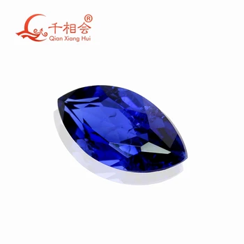 Markizė formos sapphir e mėlyna spalva natura l supjaustyti įskaitant nedidelius įtrūkimus ir intarpų korundas prarasti akmuo perlas