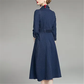 MARKOWO Desinger Prekės 2020 M. Rudens ir žiemos nauja suknelė retro mados buvo plonas, polka dot sijonas