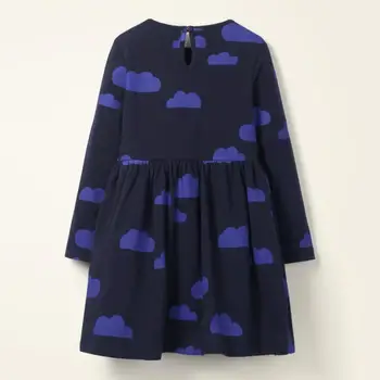 Mažai specialistė, vaikų mergaičių prekės rudenį vaikų suknelė kūdikių, mergaičių drabužiai Medvilnės debesis vienaragis spausdinti bamblys mergina suknelės S0855