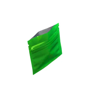 Mažas Maisto produktų Laikymo Zip-Lock Paketas Krepšys 7.5*6.3 cm, Žalia Uždaroma Šilumos Sandari Ziplock Vandeniui Aliuminio Folijos Maišeliai 200pcs