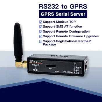 Mažiausias Elfin-EG10 Nuoseklųjį Prievadą Prietaiso Prijunkite prie Tinklo Modbus TPC IP Funkcija RJ45 RS232 į GSM GPRS Serijos Serverio
