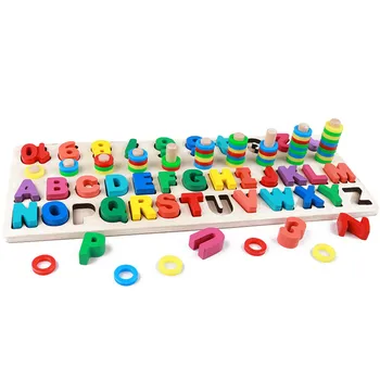 Mediniai Montessori Žaislai Skaičius Geometrinės Formos Pažinimo Rungtynės Kūdikių Ankstyvojo Ugdymo Mokymo priemonių Matematika Žaislai Vaikams, Ikimokyklinio