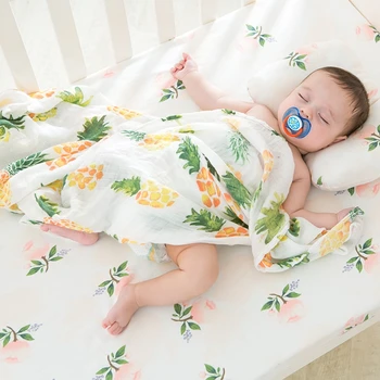 Medvilnės Baby Swaddles Minkšta Naujagimiui Antklodės Vonia Gazas Kūdikių Wrap Sleepsack Vežimėlis Cover Žaisti Mat110*120cm