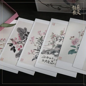 Meno Atvirukas: upės gėlių, paukščių piešimo iki Huang Bin Hong Kraštovaizdžio Kūrybos kortelės / Rašalo tapyba, senovės Antikos stilius