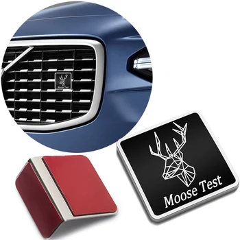 Metalo Automobilio Grotelių Logotipas, Emblema Briedis Bandymo Elnias Lipdukas 3D Volvo S70 S80 S90 C30 XC40 XC60 XC70 XC80 XC90 V40 V50 Kamieno Dekoras
