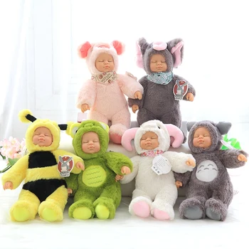 Mielas Atgimsta Silikono Lėlės Gyvūnų Įdaryti Pvc Vaikai Pliušinis Lėlės Mergaitėms Pliušinis Dramblys Žaislas Bjd Bebe Lėlė Kūdikis Miega Žaislai
