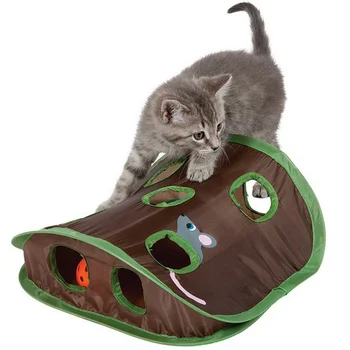 Mielas Naminių Kačių Interaktyvus Slėpti Siekti Žaidimas 9 Skyles Tunelio Pelės Medžioklė Žvalgybos Žaislas Augintiniui Užverstos Kačiukas, Sulankstomas Žaislų G