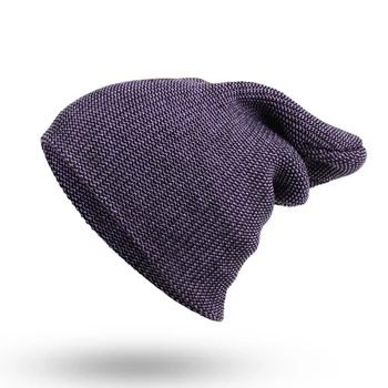 MingJieBiHuo naujas mados Rudens-žiemos mados korėjos šiltas tirštėti paprasta megzti skrybėlę temperamentas patogus skrybėlę parketo juostele