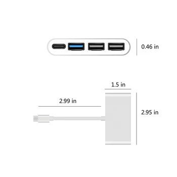 Mini hub 3 Adapteris USB Tipo C Hub USB 3.0 2.0 su PD usb-c usb c paramos Samsung USB-C Dock for MacBook Pro/Air 