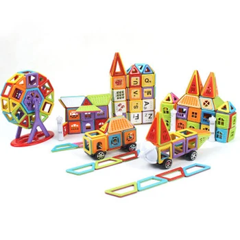 Mini Magnetiniai Blokai Dizaineris Statybos Pastato Modelio Švietimo Žaislai Vaikams Modelio Kūrimą Plytelių Magnetai Vaikas Dovana