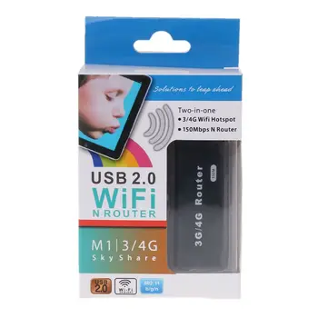 Mini Nešiojamas 3G/4G Wi-fi, Wlan Hotspot AP Client 150Mbps USB Wireless Router naujas