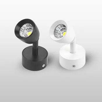Mini Pritemdomi LED Sieniniai Šviestuvai 360 Sukasi Reguliuoti LED apšvietimas 7W10W 85~265V LED Lubų Žemyn šviesos Fono Sienos Apšvietimas