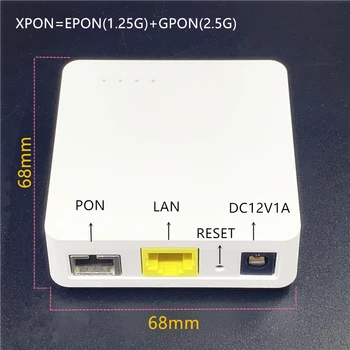 Minni ONU anglų 68MM XPON EPON1.25G/GPON2.5G G/EPON ONU FTTH modemo G/EPON suderinama maršrutizatorius anglų kalba ONU MINI68*68MM