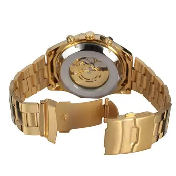 MISSKY Vyrų Laikrodžiai, Aukso Spalva Verslo Vyrų Mados Atsitiktinis Visiškai Automatinis Mechaninis laikrodis Vyrų Laikrodžiai reloj hombre