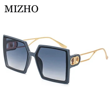 MIZHO Mados hip-hop Pelninga Didelis Aikštė Akiniai nuo saulės Originalus prekių Konstrukcijos Nuolydis Saulės akiniai Moterų Įžymybių Negabaritinių Ponios
