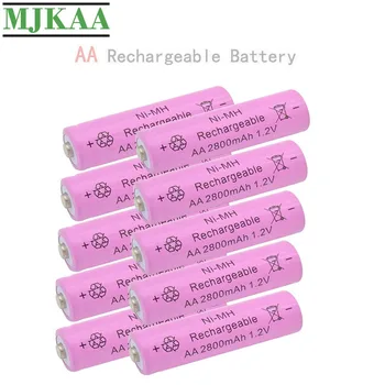 MJKAA 10VNT AA 2800mAh 1.2 V 2A Įkraunamos Baterijos Ni-MH Baterijos vaizdo Kamera Žaislai Nuotolinio Valdymo Pre-Už