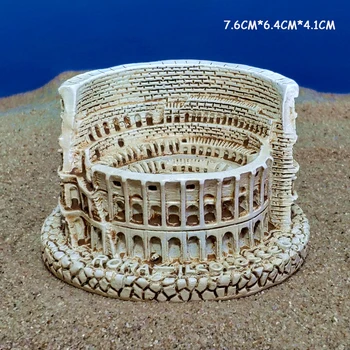 Modeliavimo Senovės Romos Koliziejus Dervos Mini Statula Smėlio Lentelė Pastato Darbastalio Apdaila Klasikinės Architektūros Skulptūra
