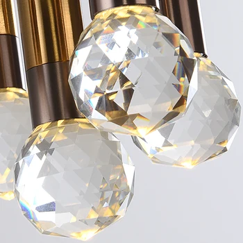 Modern auksinis pakabukas šviesos miegamasis kristalų pakabukas lempa, valgomasis, virtuvės led šviestuvas Retro turėtojas lempos vonios kambarys kristalų žibintai