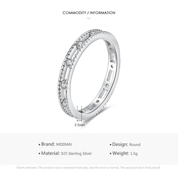 Modian Sidabro Žiedai Didina Derliaus Piršto Žiedai Moterims Vestuvių 925 Sterlingas Sidabro Fine Jewelry 2021, platinuotos