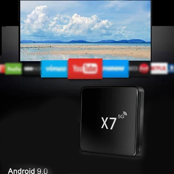 MOOL X7 TV Box 4GB+32GB Quad Core Dual Band 2.4 G/5G Media Player WIFI ES Plug