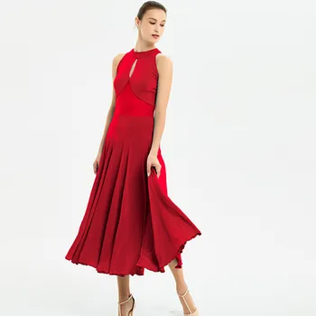 Moteris šokių suknelė valsas šokių suknelė foxtrot ispanų flamenko šokių suknelė dėvėti raudonos šokių drabužius standartas socialinės suknelė