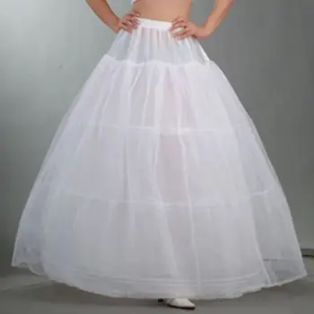 Moteriški Vestuviniai 3 Lankus Maxi-Ilgis Mergina Raišteliu Juostos Multi-Layer Kamuolys Suknelė Vestuvių Suknelė Šurmulio Krinolīns Underskirt