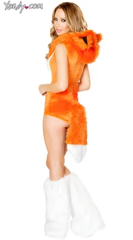 Moterų Fox Helovinas Kostiumas Helovinas Seksualus Kailiai, Gyvūnų Cosplay Kostiumai Suaugusiems
