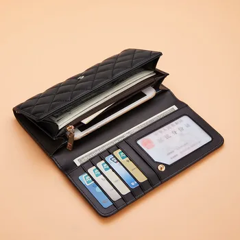 Moterų Ilgas Piniginės Oda Ilgai Mados kortelės laikiklį, didelės talpos mobiliojo telefono maišelį Monetų Piniginės