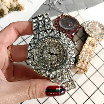 Moterų laikrodžiai Prabangos Prekės ženklo Moterų Laikrodžiai Cirkonio Nerūdijančio Plieno Rose Gold Kvarcinis Laikrodis Mados Laikrodis Ponios Žiūrėti