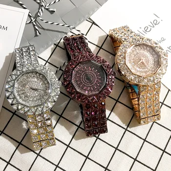 Moterų laikrodžiai Prabangos Prekės ženklo Moterų Laikrodžiai Cirkonio Nerūdijančio Plieno Rose Gold Kvarcinis Laikrodis Mados Laikrodis Ponios Žiūrėti