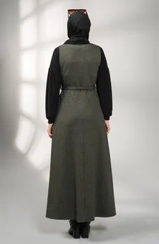 Moterų Mados Žalia Eglute Poliesteris Ilgai Sleevele Suknelė Modelis Hijab Musulmonų Abaja Turkija Dubajus Vasaros Žiemos Atsitiktinis 2021